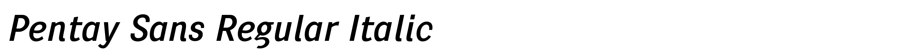 Pentay Sans Regular Italic